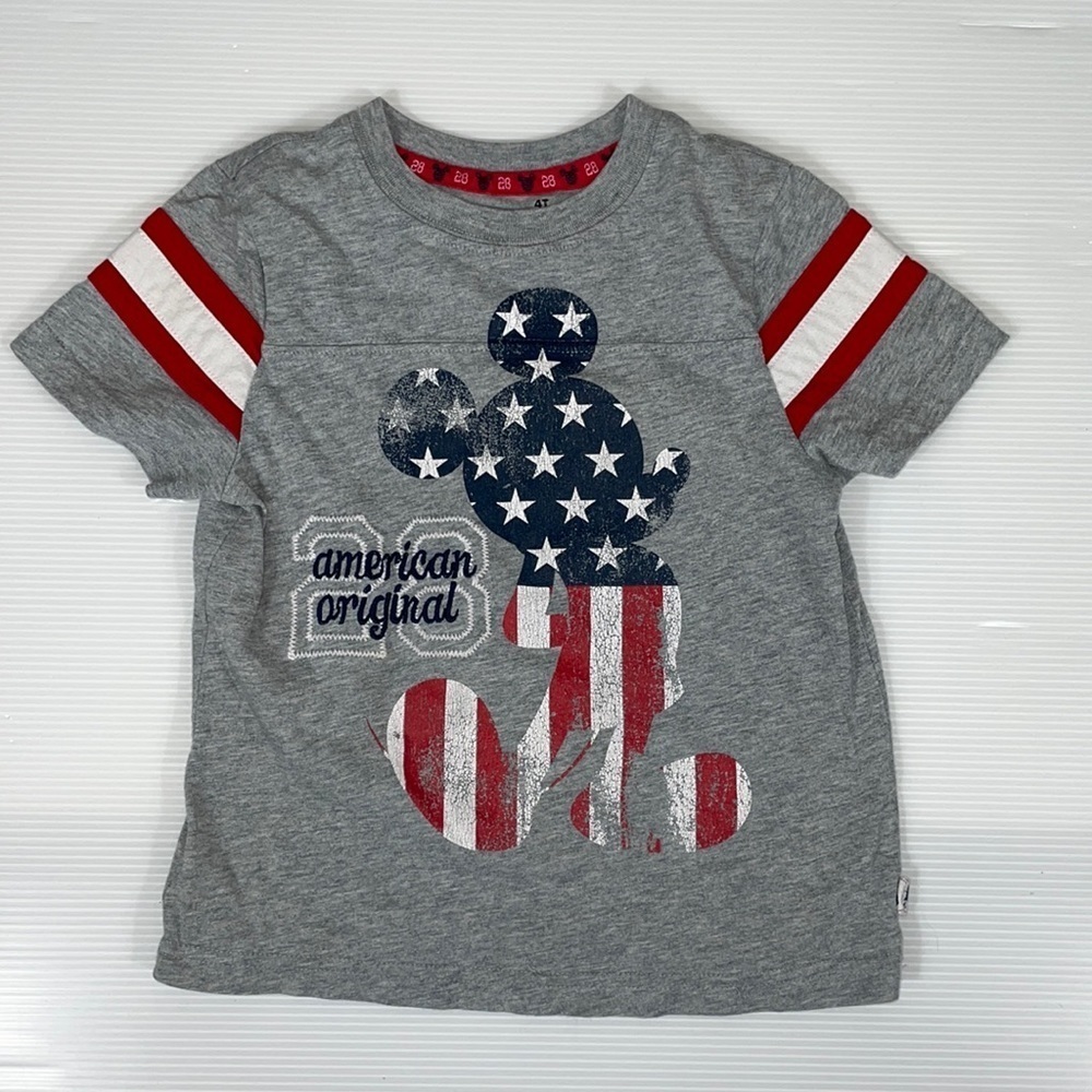 Disney distressed Mickey Mouse flag shirt